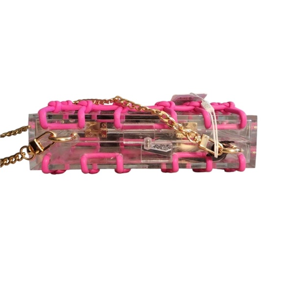 Urban Expressions Clear and Pink Clutch - Picture 3 of 6